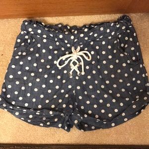 dELiA*s Blue w/white Polka Dot Shorts